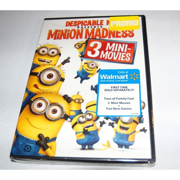 Despicable Me Presents Minion Madness: 3 Mini-Movies (DVD, 2011) NEW In Wrapper - Picture 1 of 2